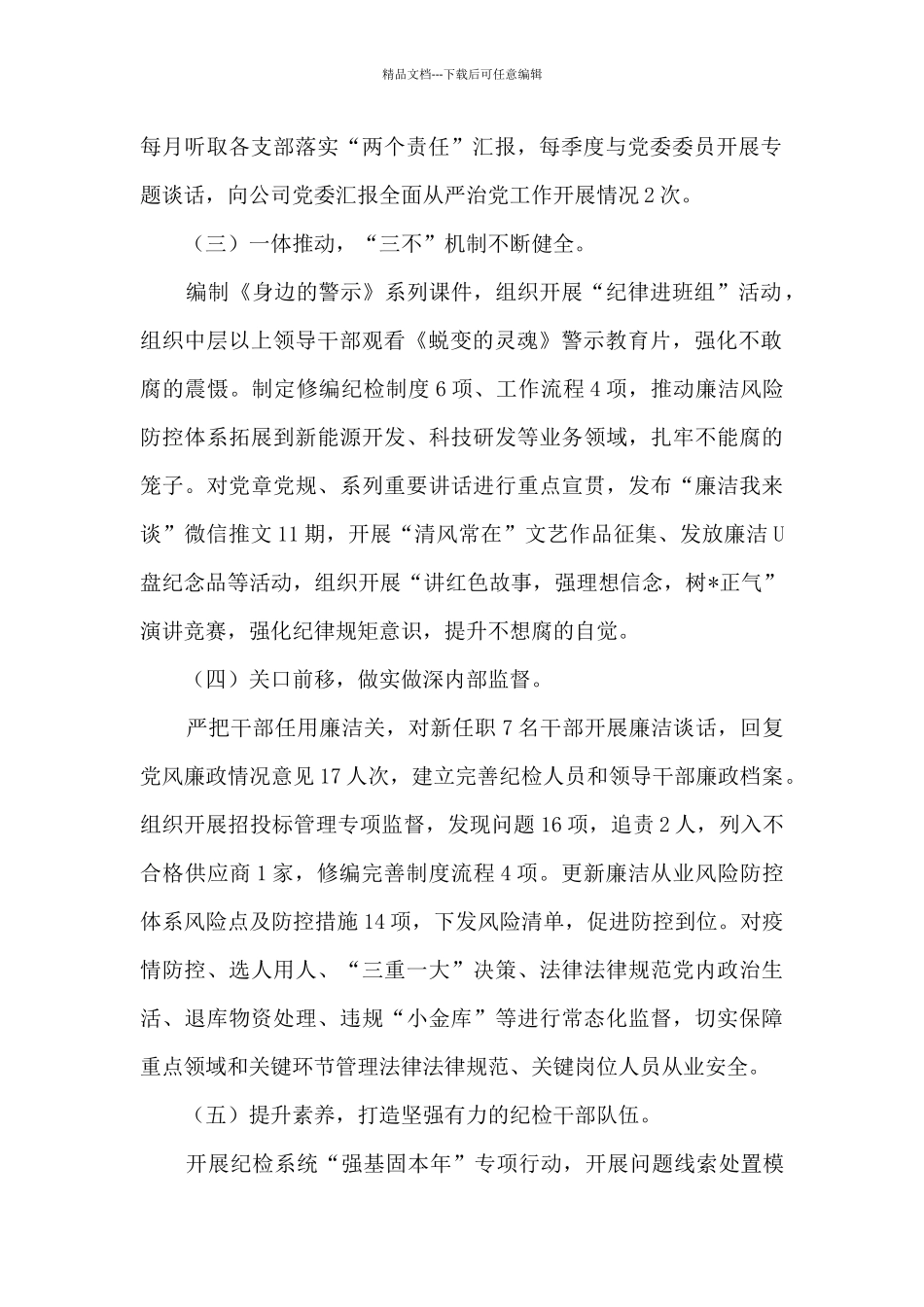 公司纪委2024年上半年工作总结_第2页