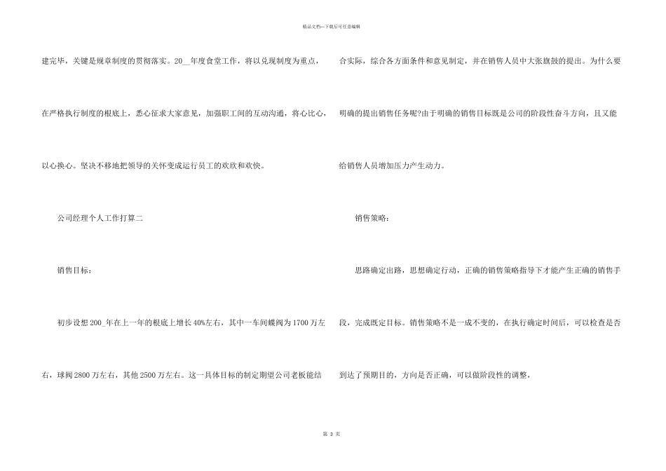 公司经理个人工作计划2024_第3页