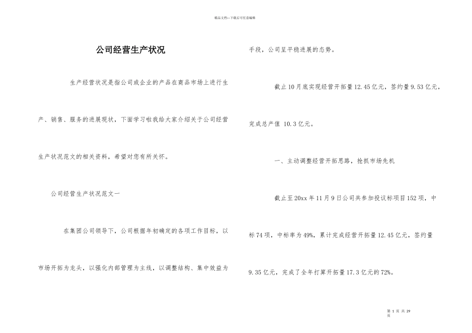 公司经营生产状况_第1页