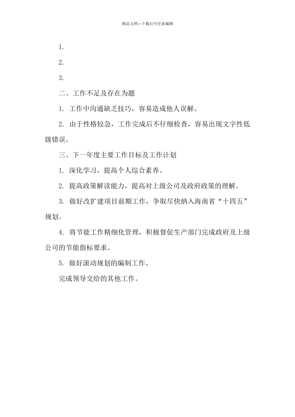公司规划及项目开发主管个人工作总结_第2页
