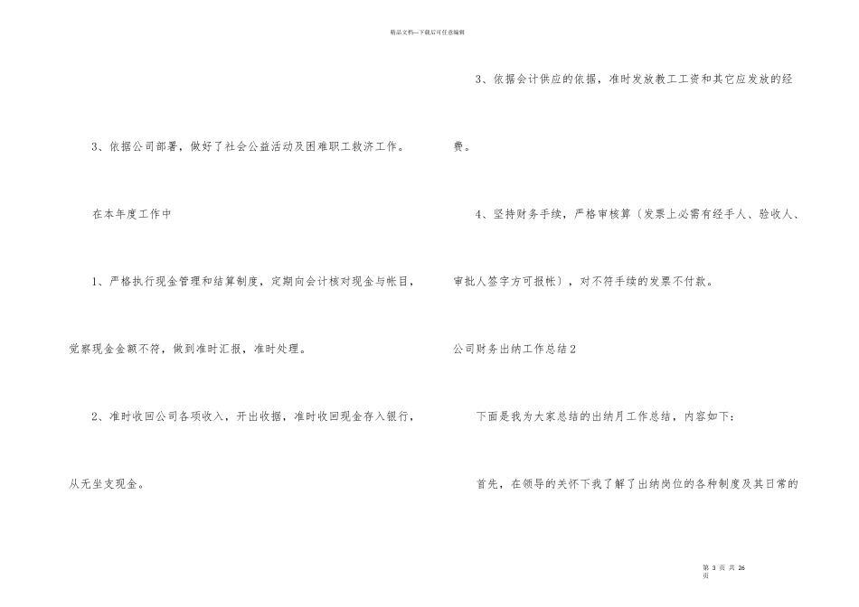 公司财务出纳工作总结_第3页