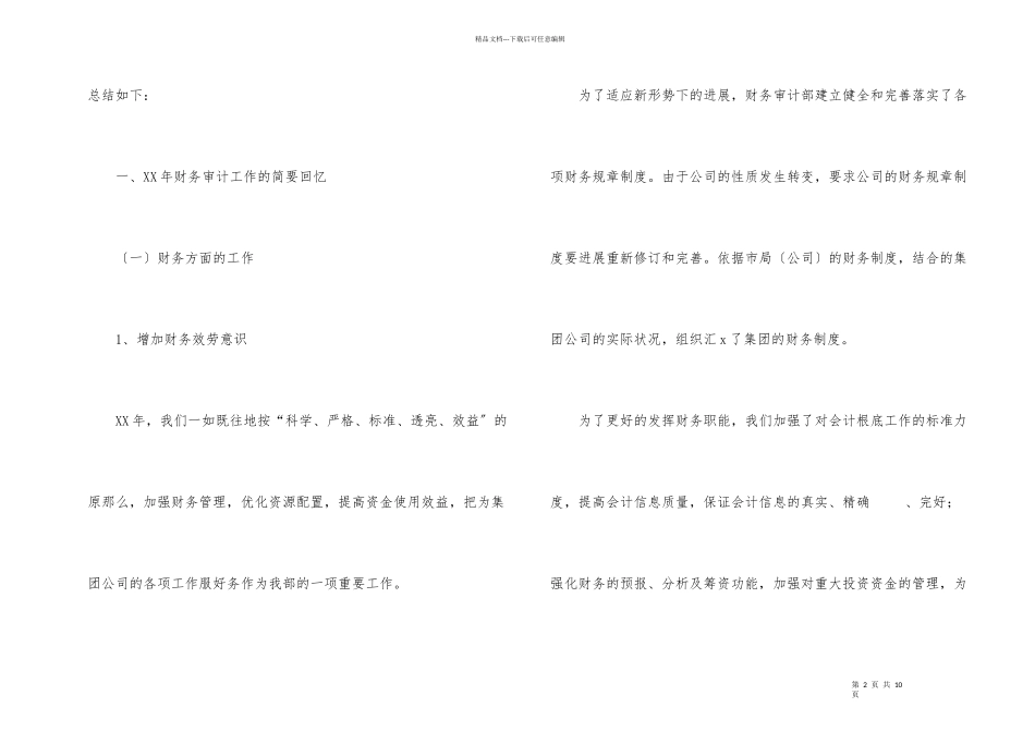 公司财务审计工作总结_第2页