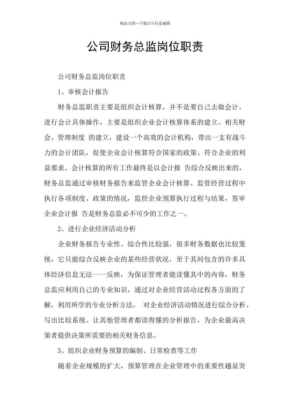 公司财务总监岗位职责_第1页