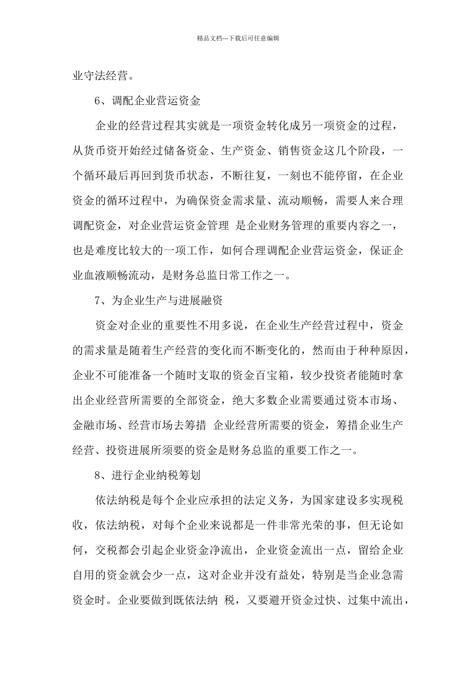 公司财务总监岗位职责_第3页