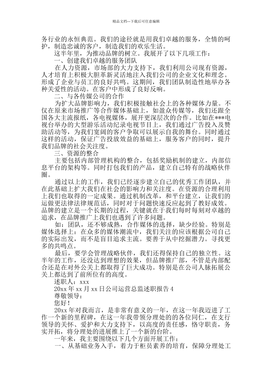 公司运营总监述职报告_第3页