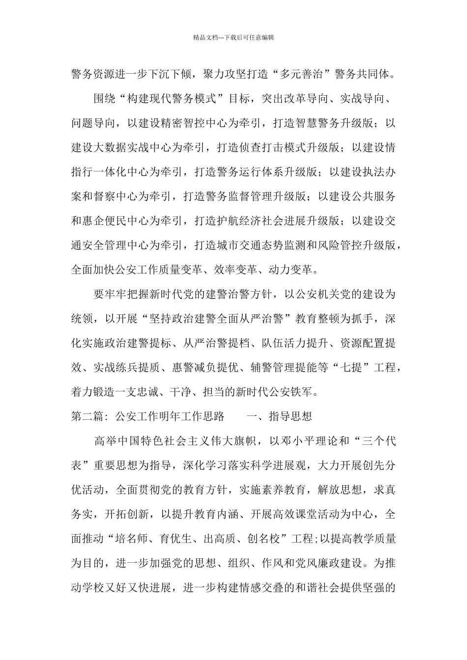 公安工作明年工作思路范文_第3页