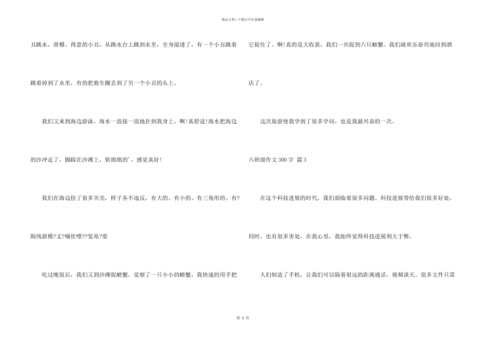 六年级300字五篇_第3页
