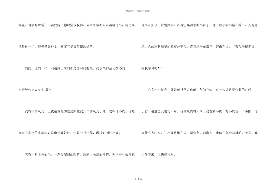 六年级300字集合7篇_第2页