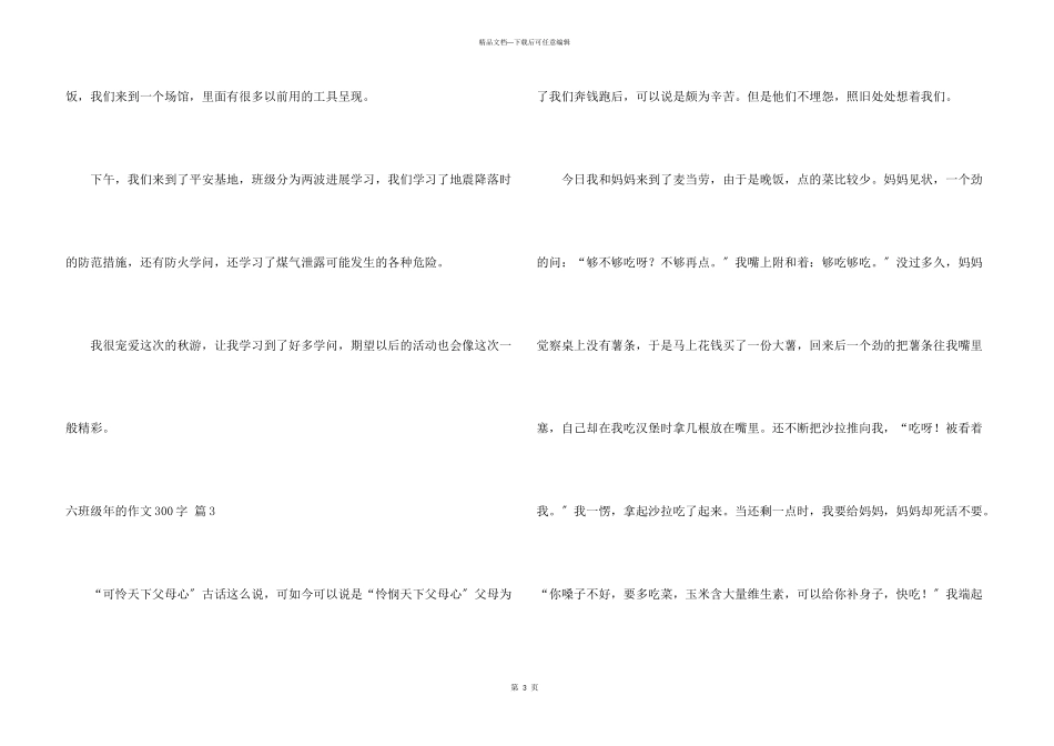 六年级年的300字集合5篇_第3页