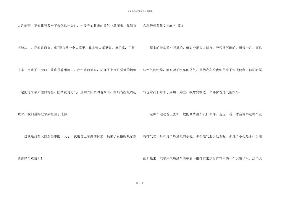 六年级想象300字三篇_第3页