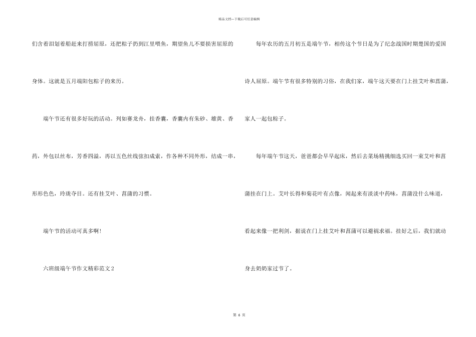 六年级端午节精彩6篇_第2页