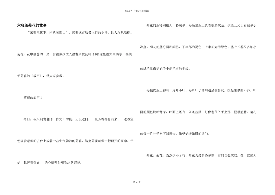六年级菊花的故事_第1页