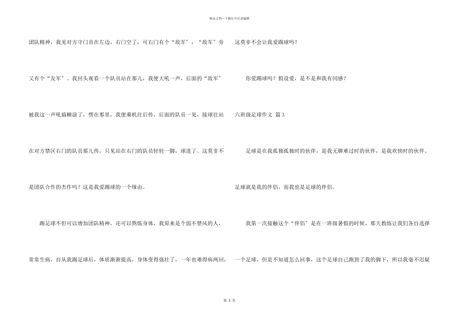 六年级足球汇编十篇_第3页
