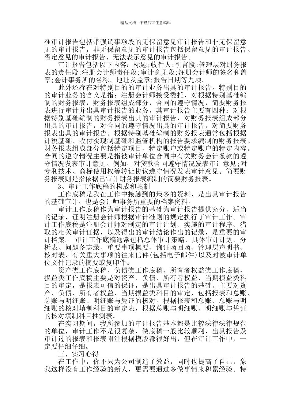 关于2024审计专业实习报告_第2页