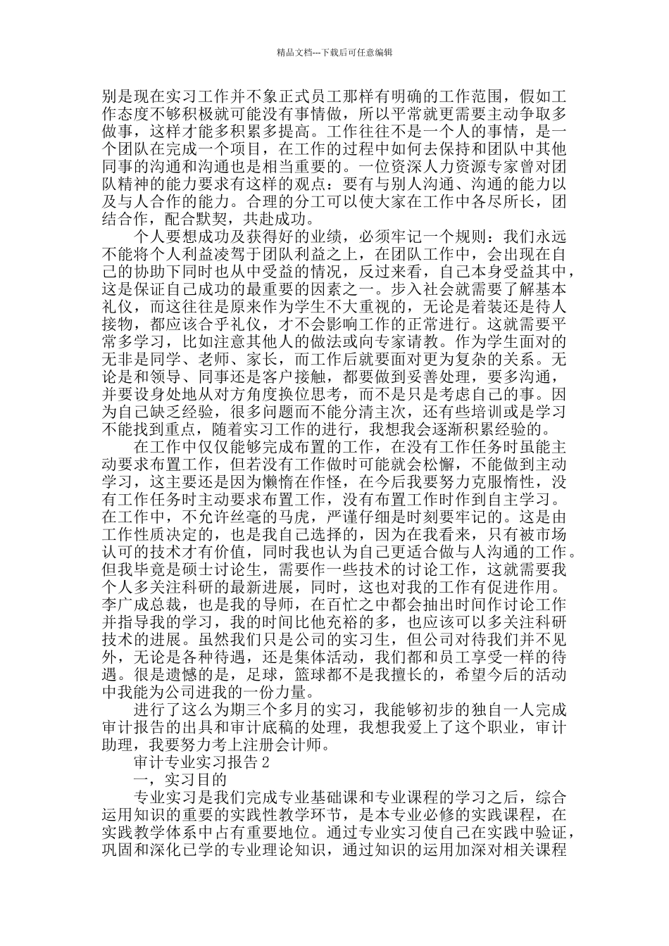 关于2024审计专业实习报告_第3页