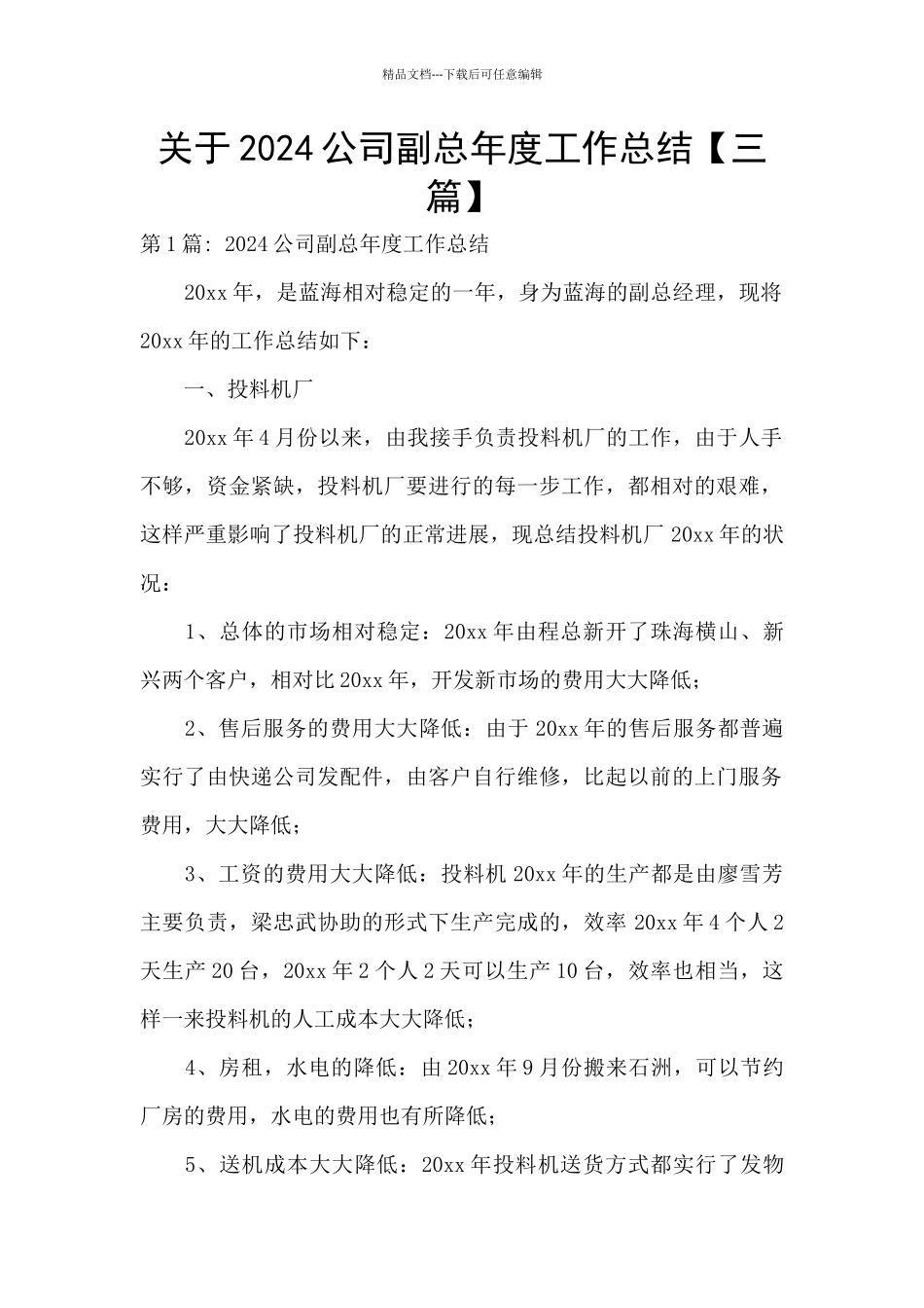 关于2024公司副总年度工作总结_第1页