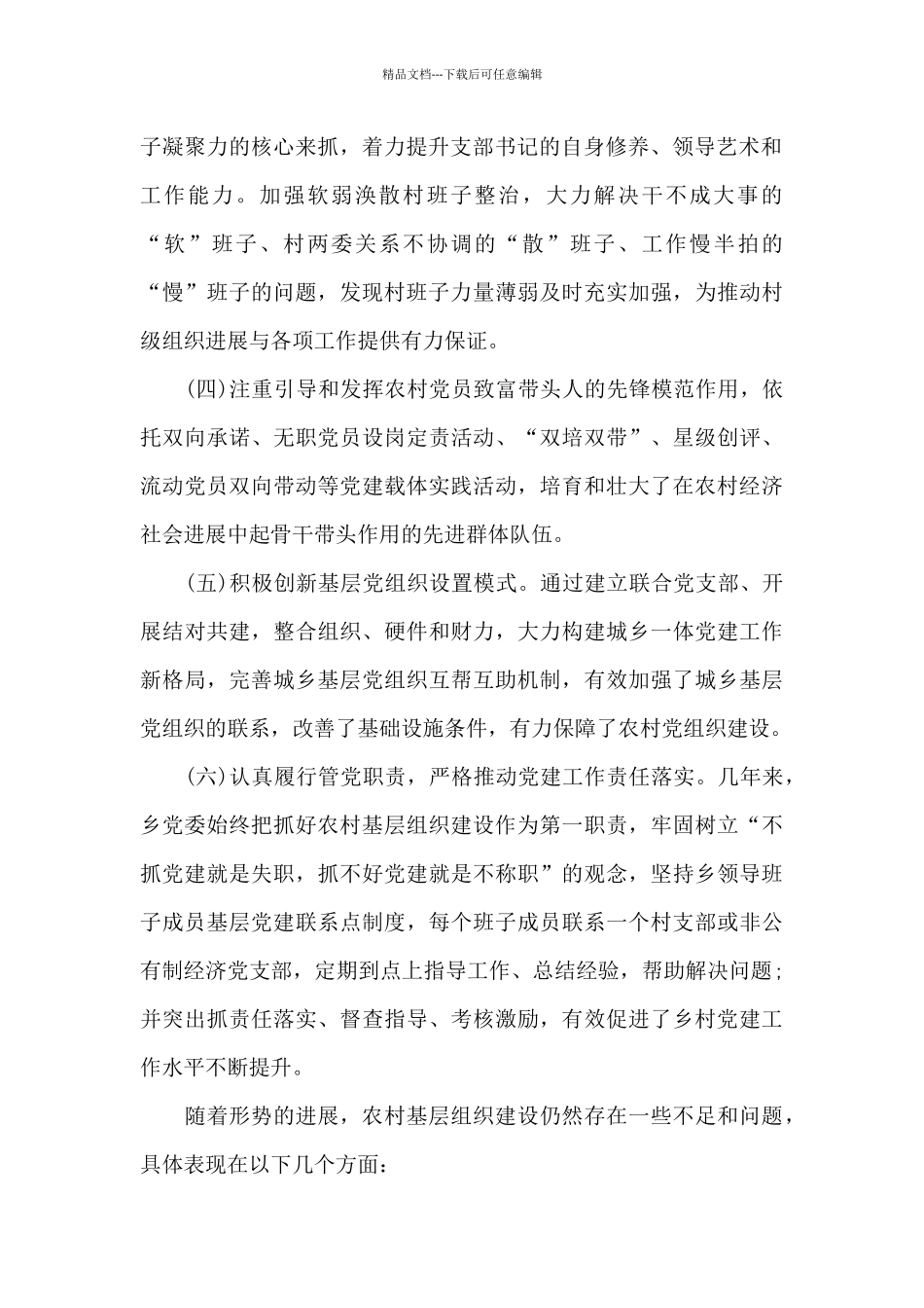 关于2024年农村基层党建工作调研报告范文_第2页