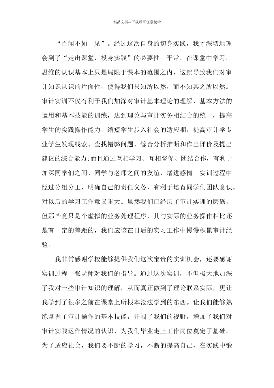 关于2024年审计实训心得体会范文五篇_第2页