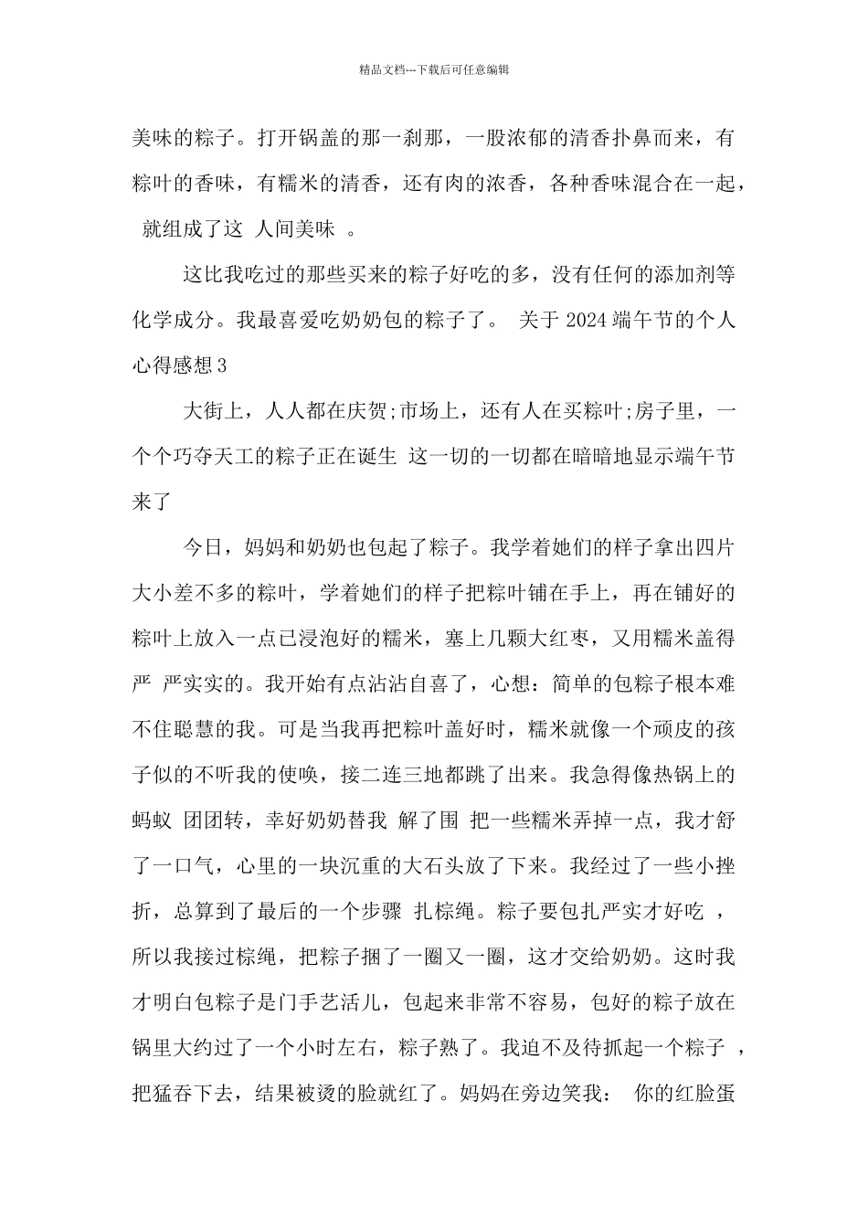 关于2024端午节的个人心得感想五篇_第3页