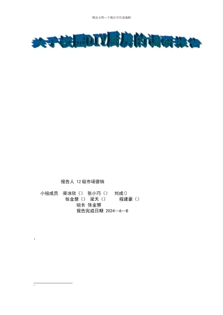 关于DIY厨房的调研报告