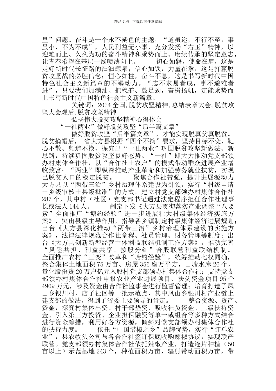 关于伟大脱贫攻坚精神心得体会_第2页