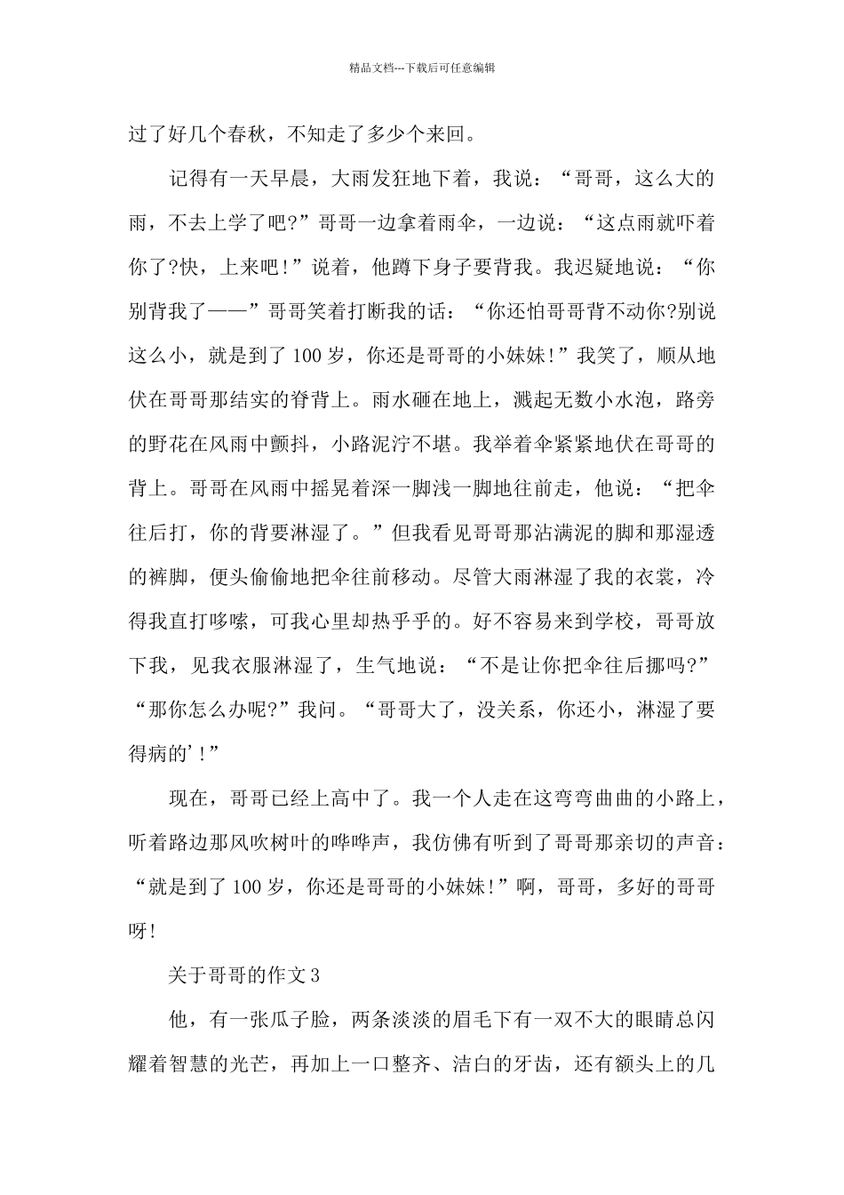关于哥哥的作文优秀范文5篇_第3页
