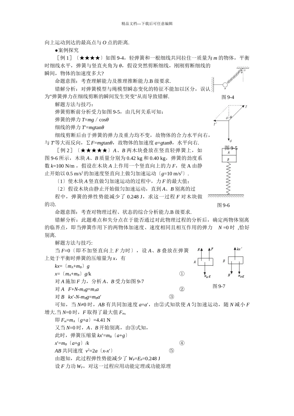 关于弹簧类问题求解策略_第2页