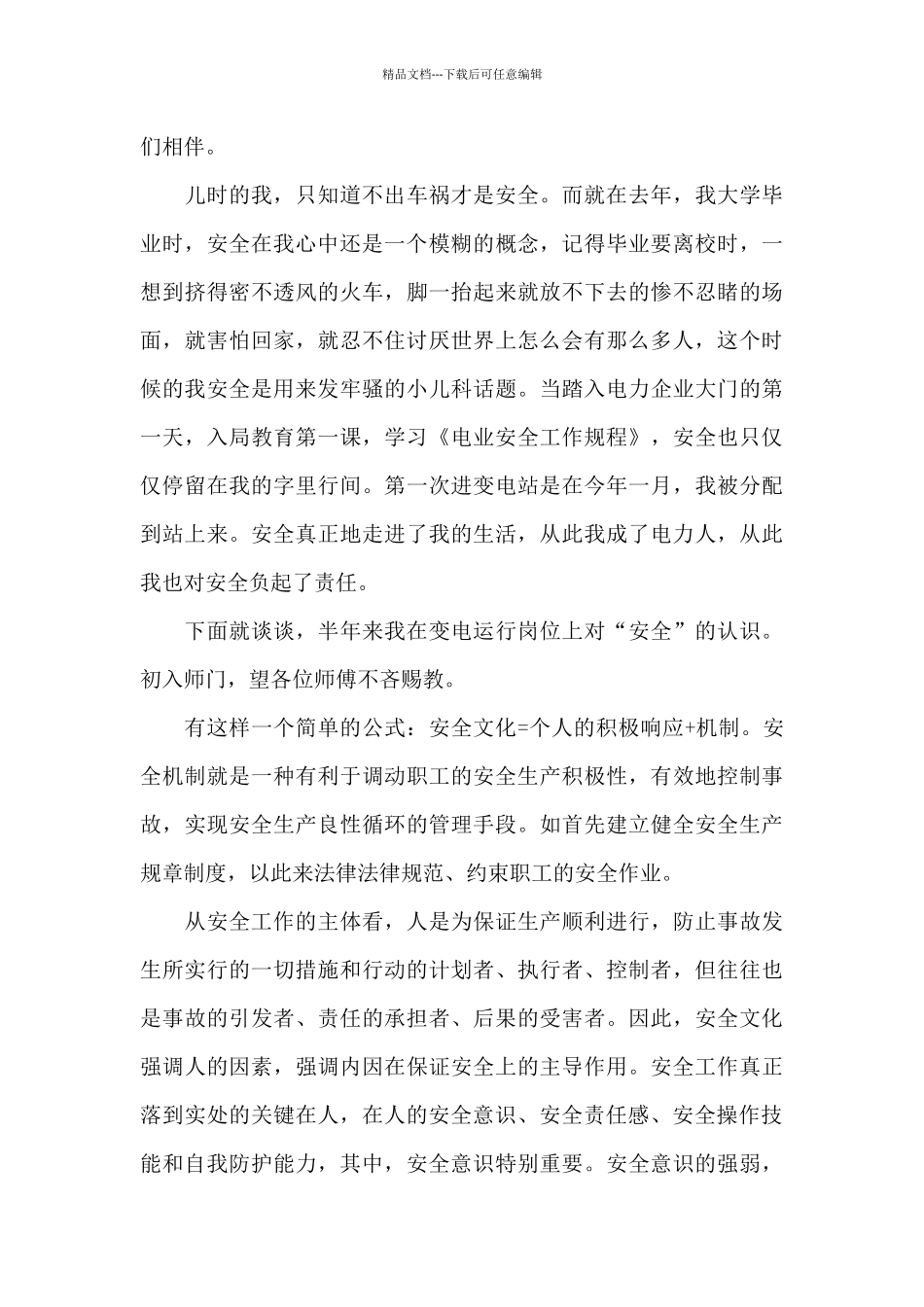 关于电力安全生产演讲稿经典范文_第3页