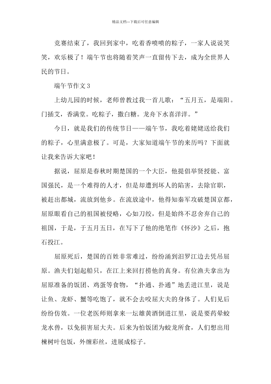 关于端午节作文精选5篇优秀范文_第3页