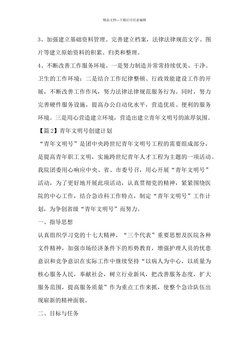 关于青年文明号创建计划_第3页