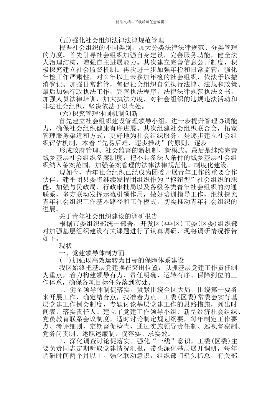 关于青年社会组织建设的调研报告_第3页