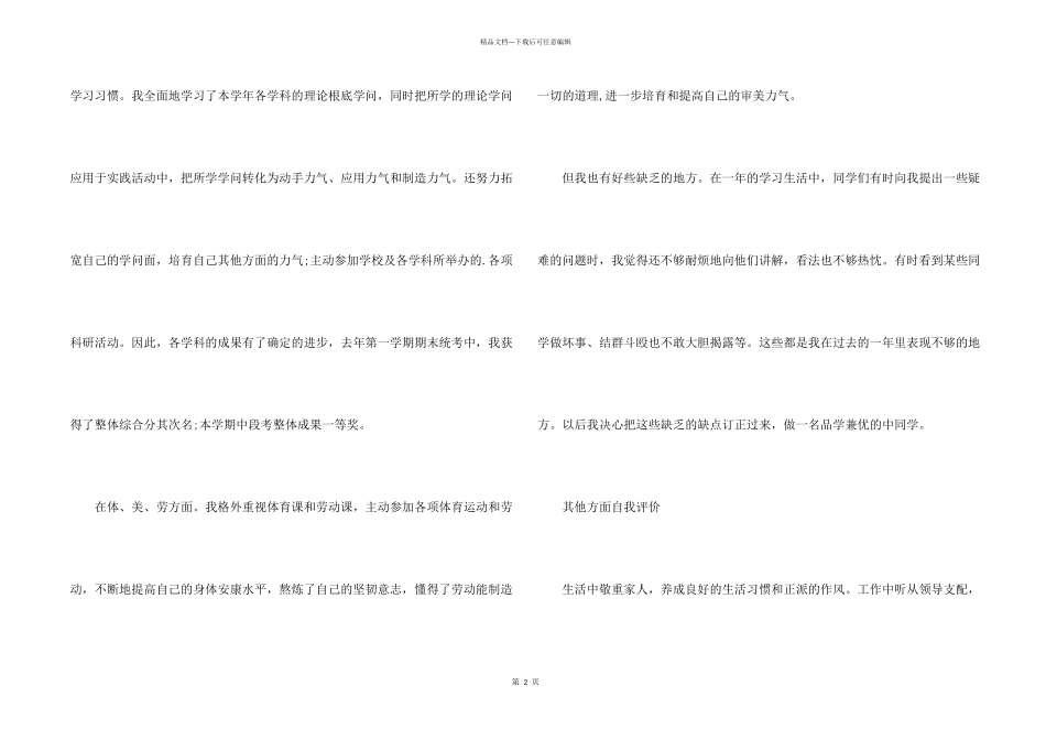 其他方面自我评价_第2页
