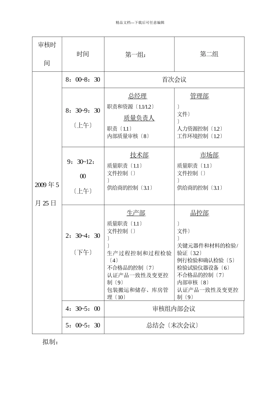 内审计划和报告0905_第3页