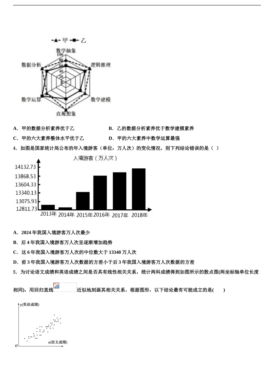 内蒙古太仆寺旗宝昌第一中学高三下第一次测试数学试题含解析_第2页