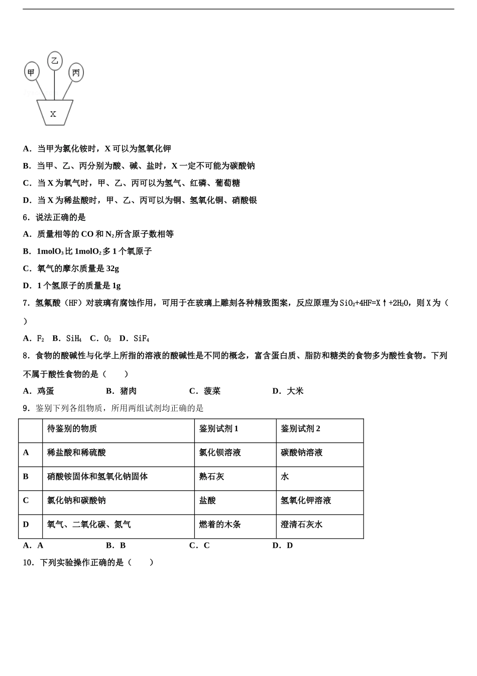 内蒙古昆都仑区中考化学猜题卷含解析_第2页
