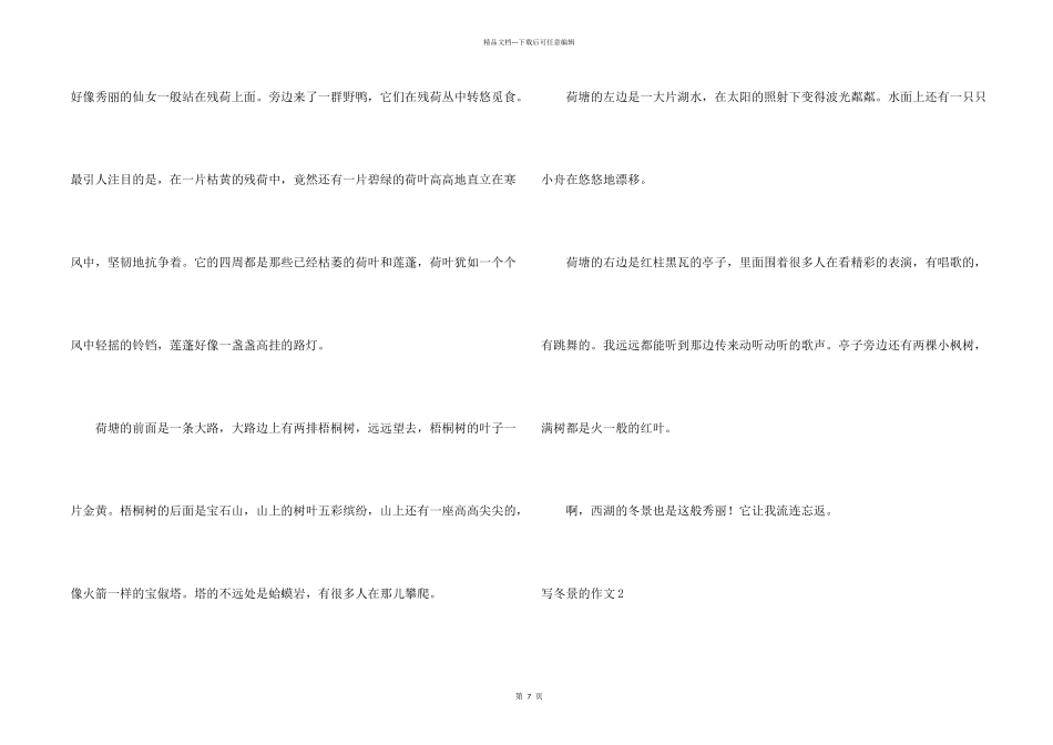 写冬景的汇编7篇_第2页