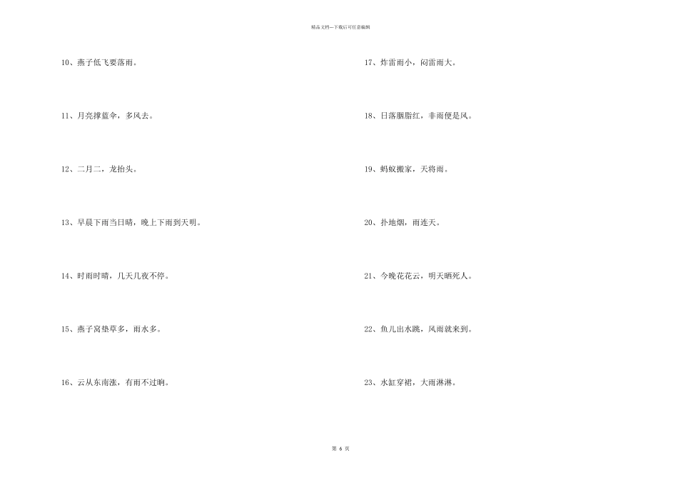 写天气的谚语_第2页