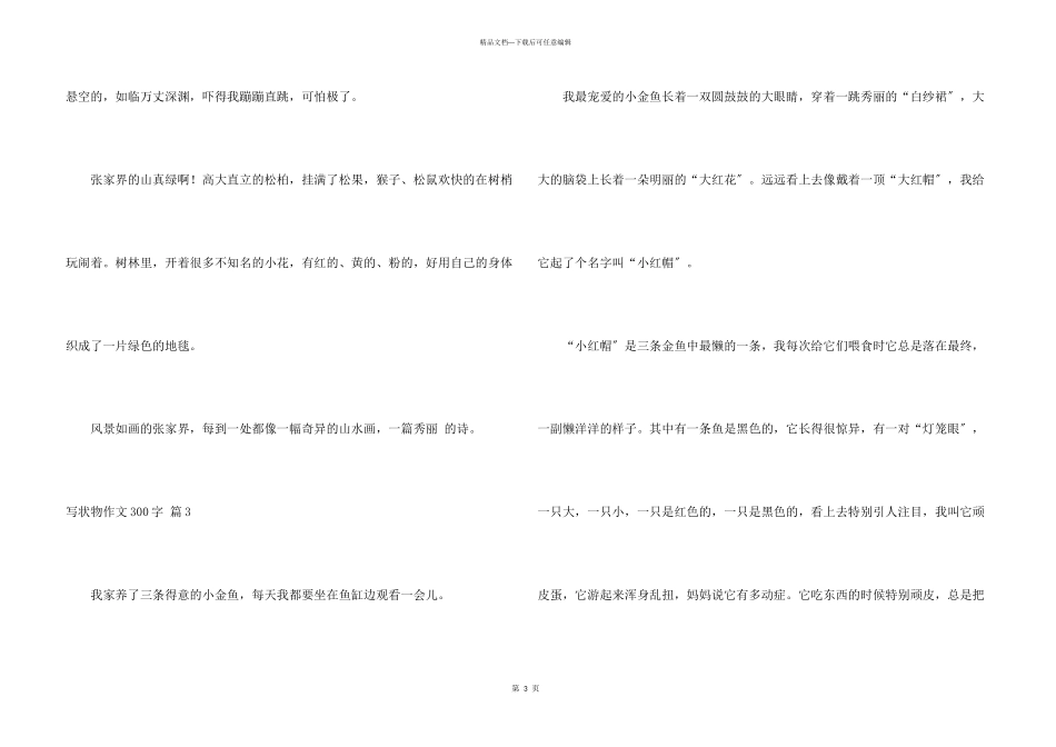 写状物300字汇总九篇_第3页