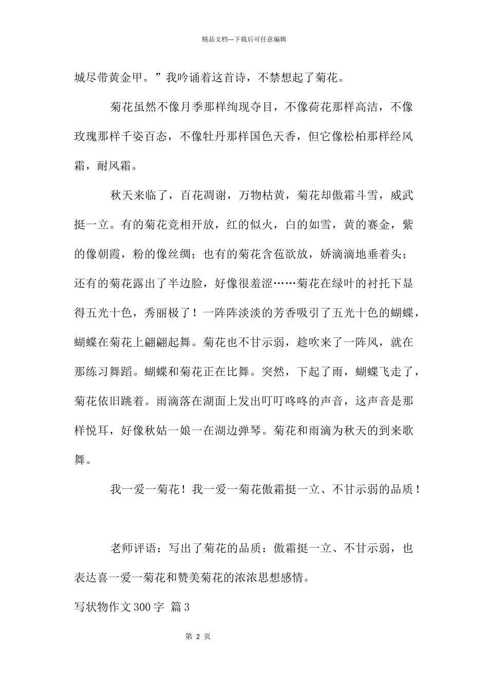 写状物作文300字汇总十篇_第2页