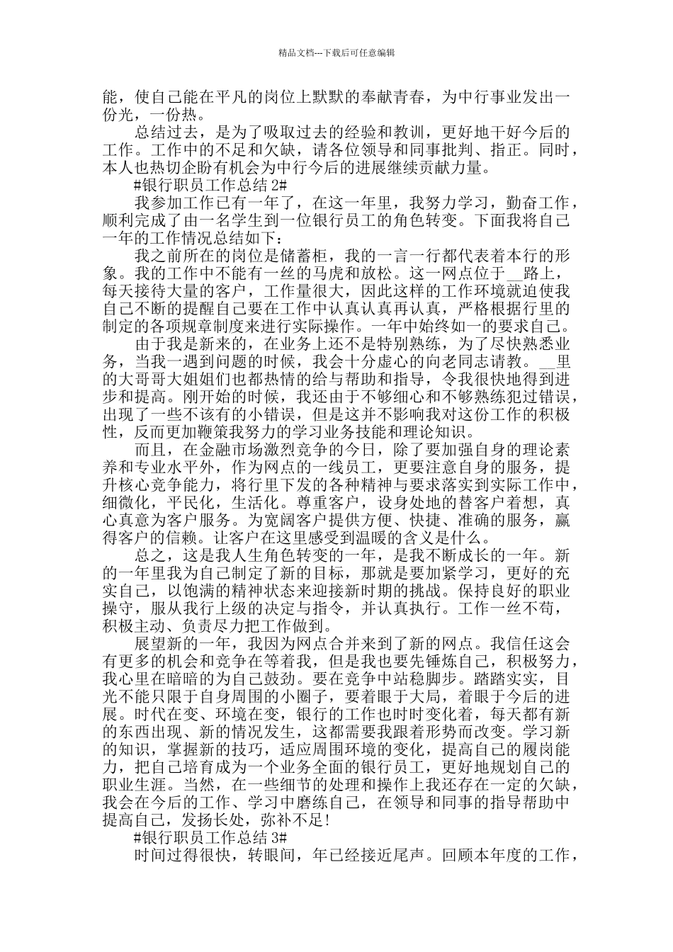 农业银行职员工作个人总结模板范文_第2页