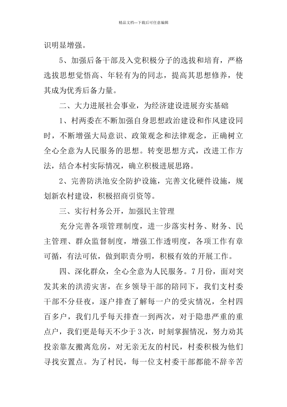 农村党支书的述职报告范文_第2页