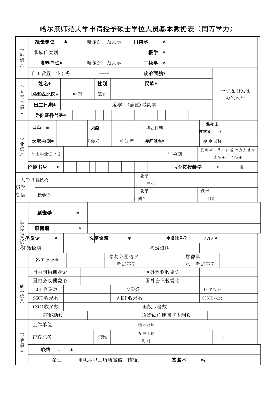 2025年授予学位人员基本数据表同等学力_第1页