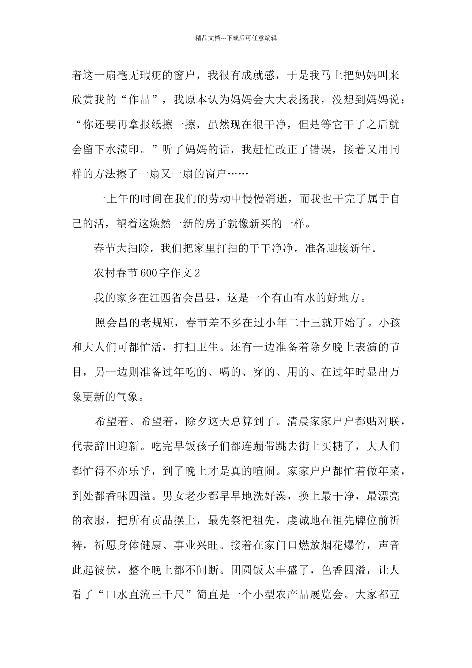 农村春节600字作文5篇_第2页