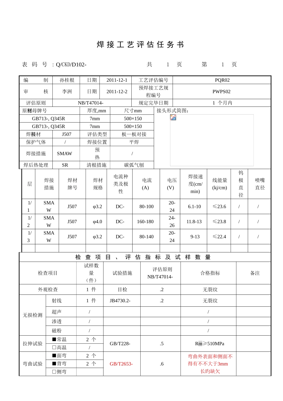 2025年全套焊接工艺评定表格_第2页