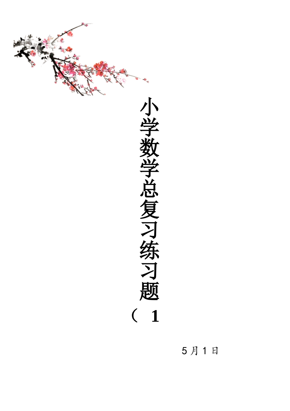 2025年春小升初复习数学练习题_第1页
