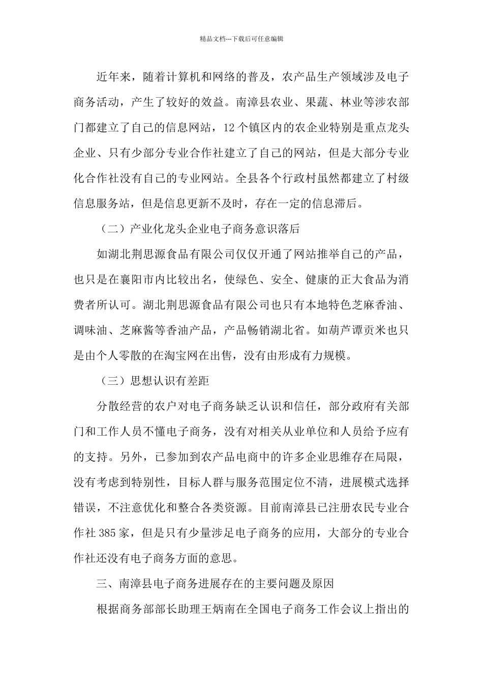 农村电子商务发展调研报告_第3页