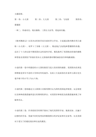 2025年格列佛游记重要知识点