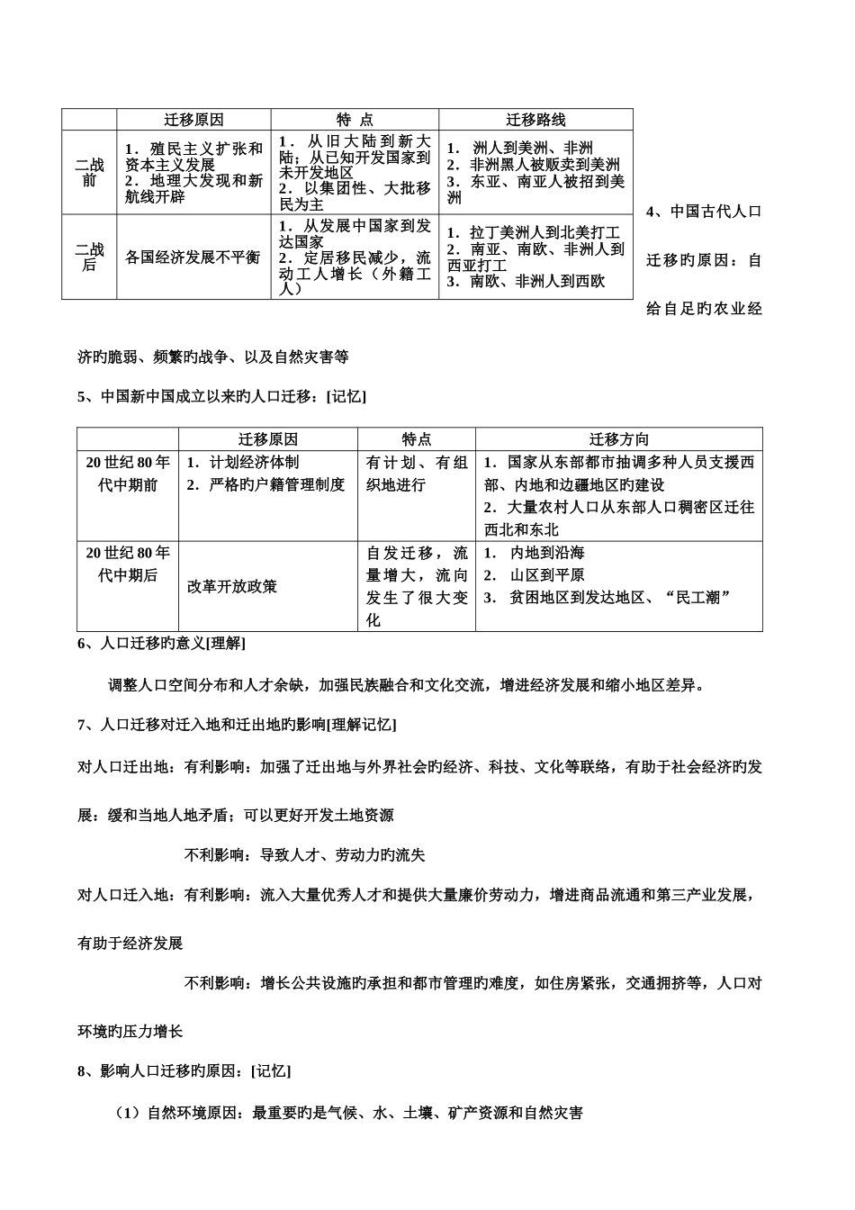 2025年新课标人教版高一地理必修二知识点归纳_第3页