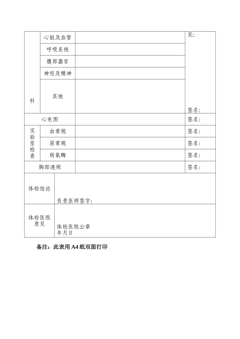 2025年教师资格体检流程及体检表模板_第3页