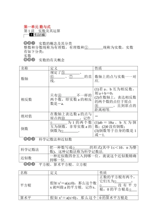 2025年中考数学考点解读复习试题